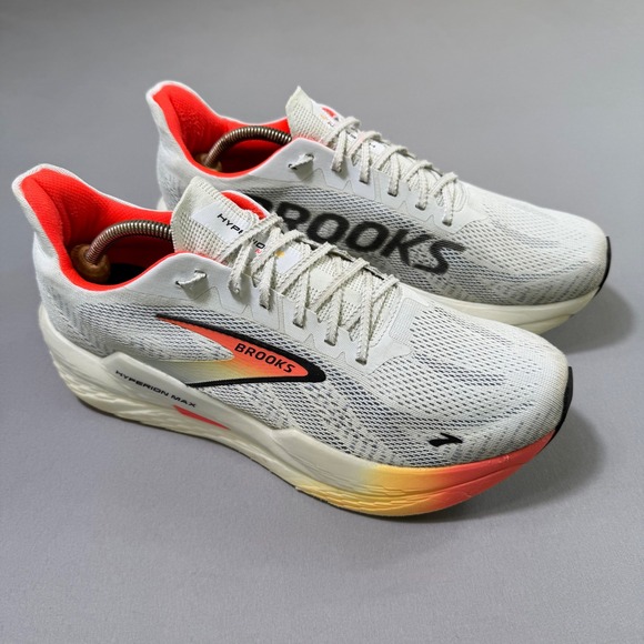 Brooks Other - Brooks Hyperion Max 2 Running Shoes Mens 12 White Coral Yellow 1104341D443 DNA